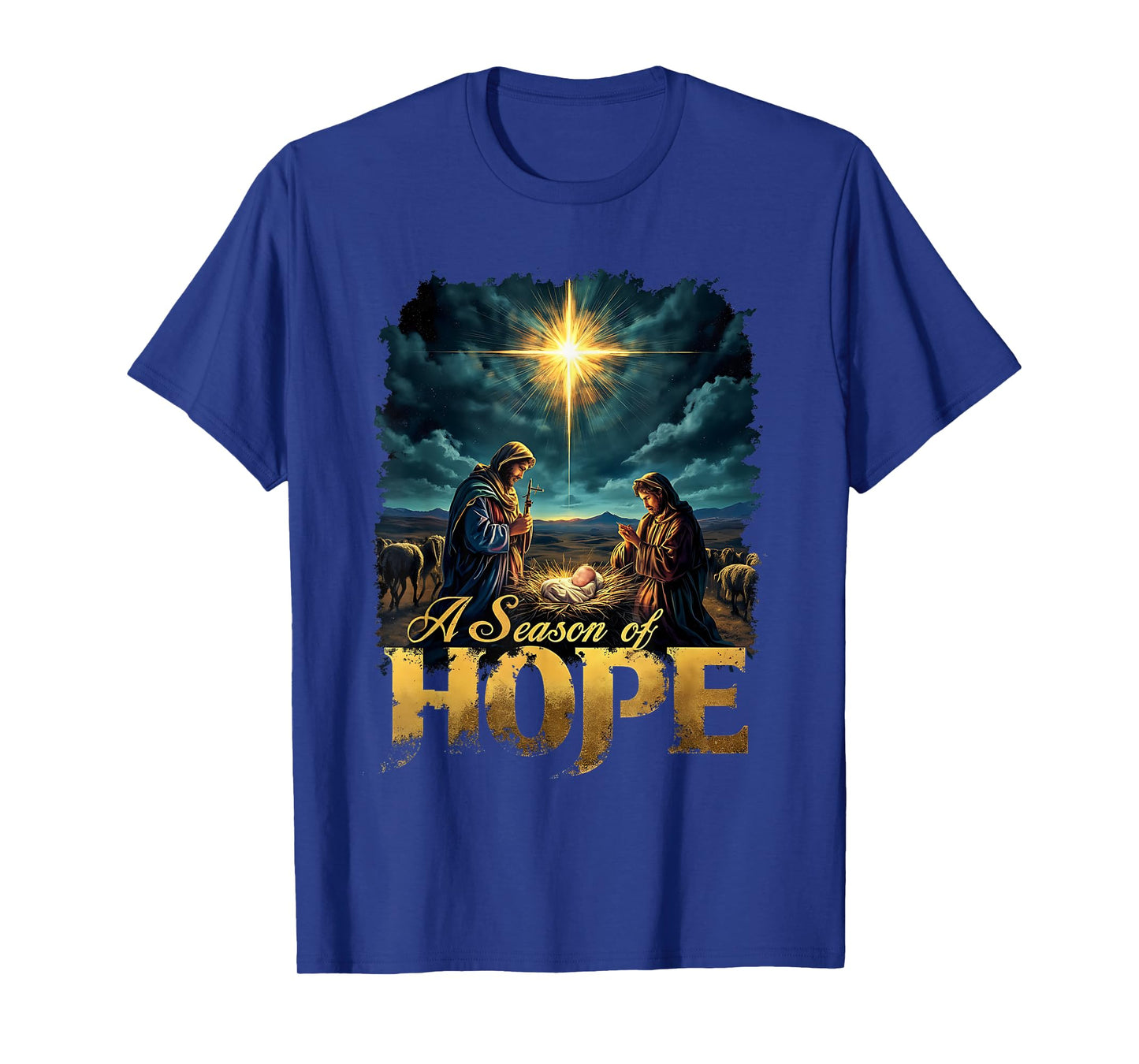 Vintage A Season of Hope Christmas Jesus Faith T-Shirt