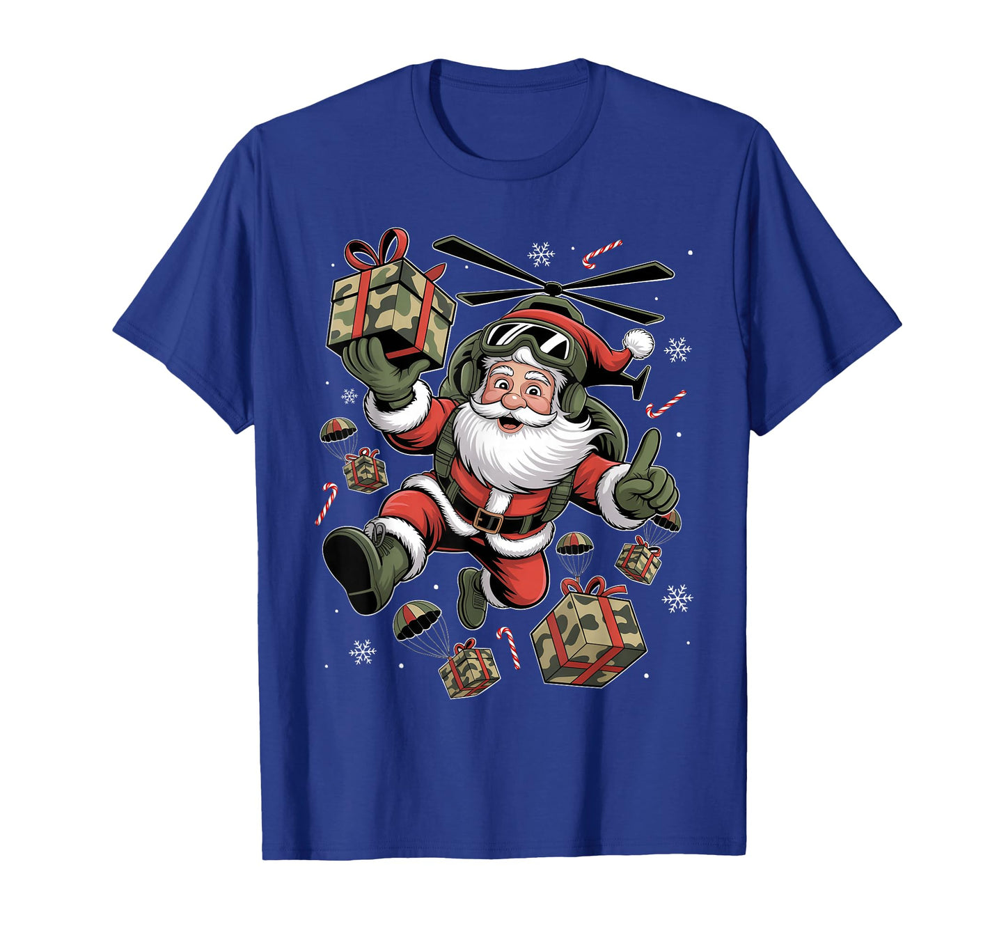 Camouflage Santa Claus Christmas Men Boy Kids Camo Xmas T-Shirt