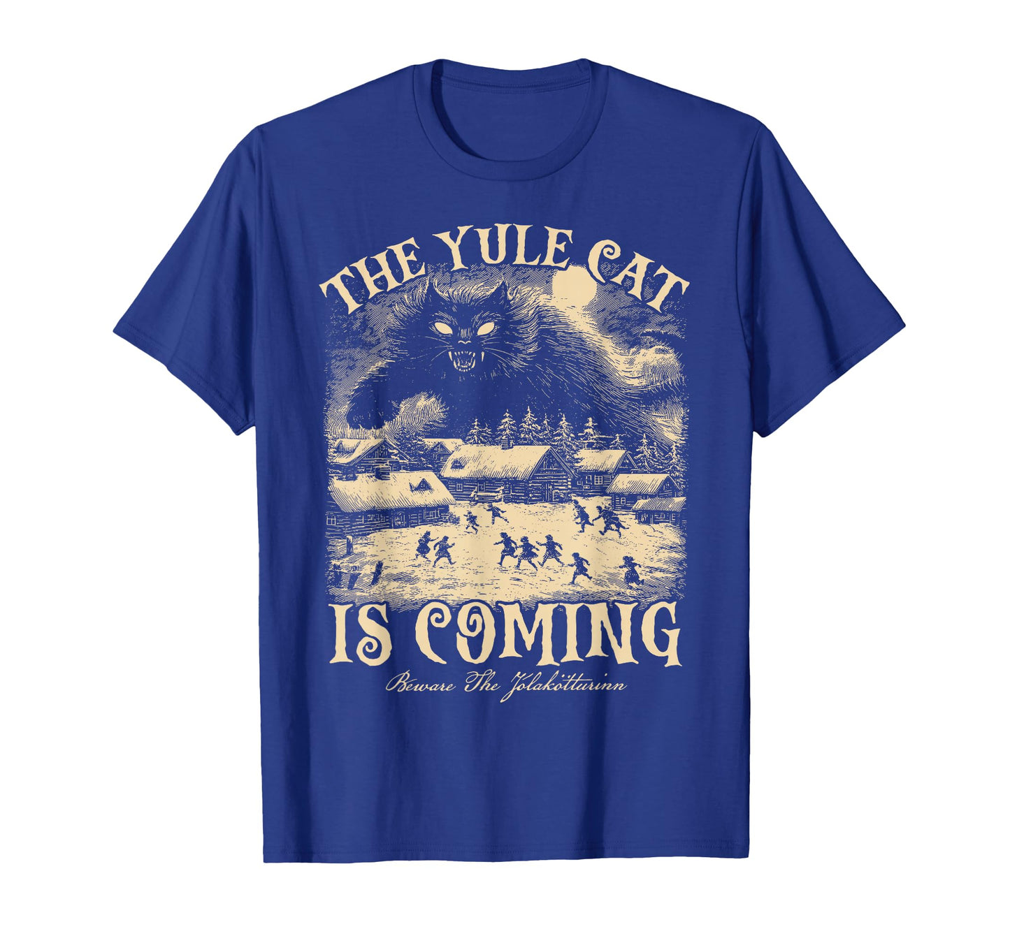 The Yule Cat is Coming Gothic Christmas Winter Solstice T-Shirt