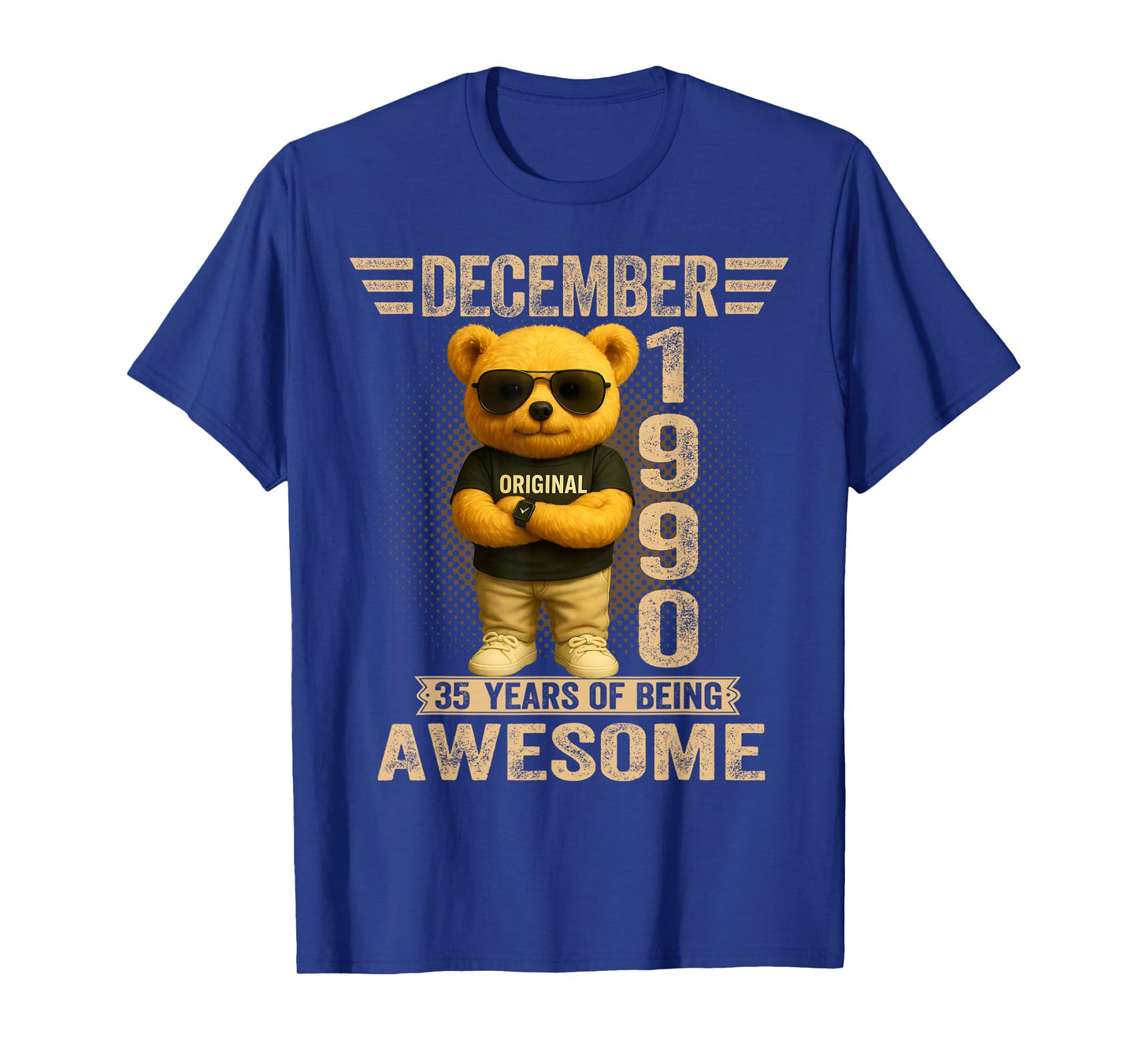 35 Year Old December 1990 Teddy Bear 35th Birthday Men Women T-Shirt