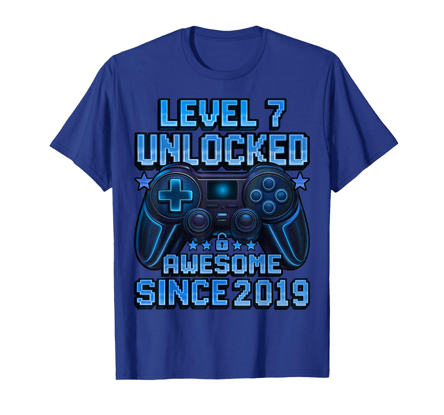 Level 7 Unlocked 7 Year Old Gifts for Boys 7th Birthday Boy T-Shirt
