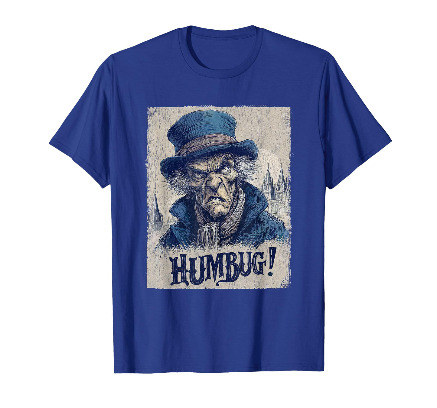 Funny Ebenezer Scrooge Humbug Vintage Grumpy Christmas Humor T-Shirt