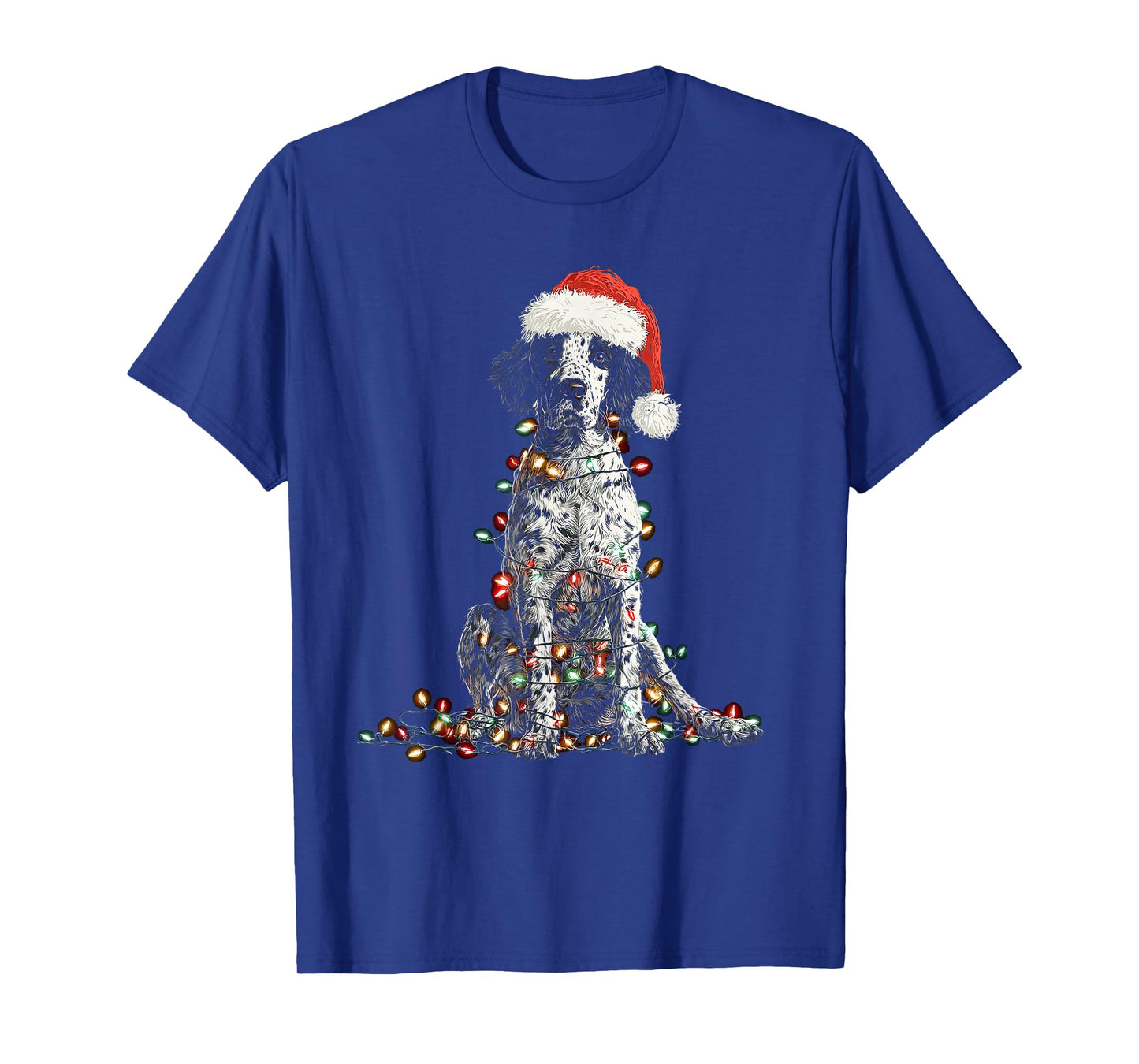 Funny English Setter Christmas Graphics Dog Lights Lover T-Shirt
