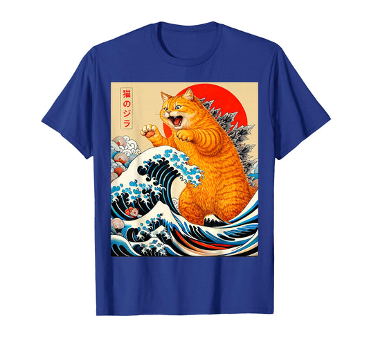 Catzilla Orange Cat Japanese Art Gifts for Men Women Kid T-Shirt