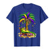 Palm Tree Mardi Gras Hawaiian Tropical Louisiana Alligator T-Shirt