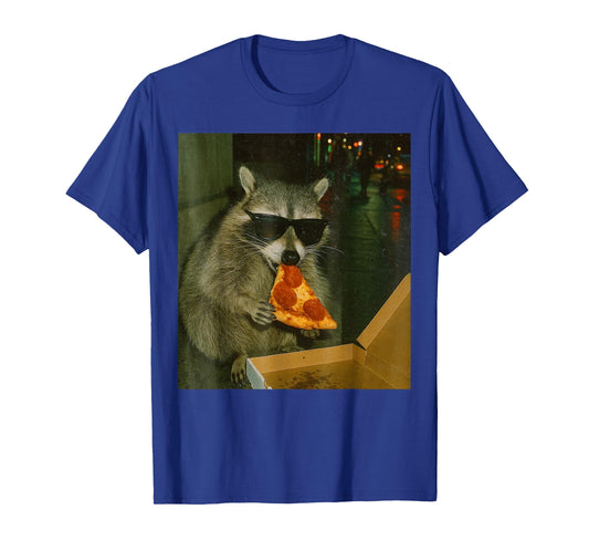 Raccoon Eating Pizza, Animal Meme T-Shirt