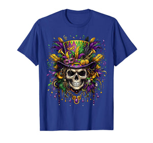 Skull Mardi Gras Men Women Kids Carnival New Orleans Parade T-Shirt