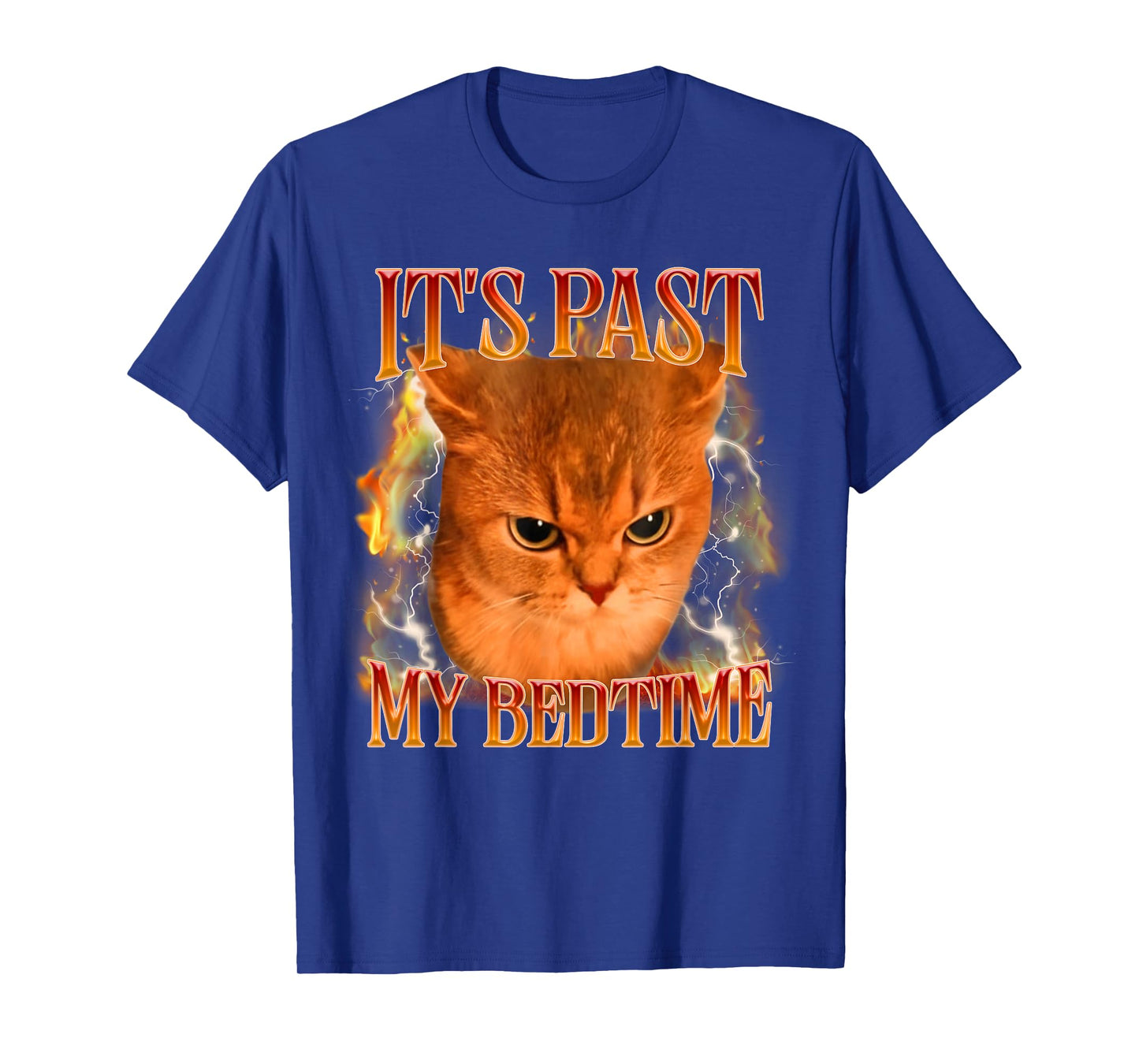 Funny It's Past My Bedtime Cat Meme Animals Humor T-Shirt