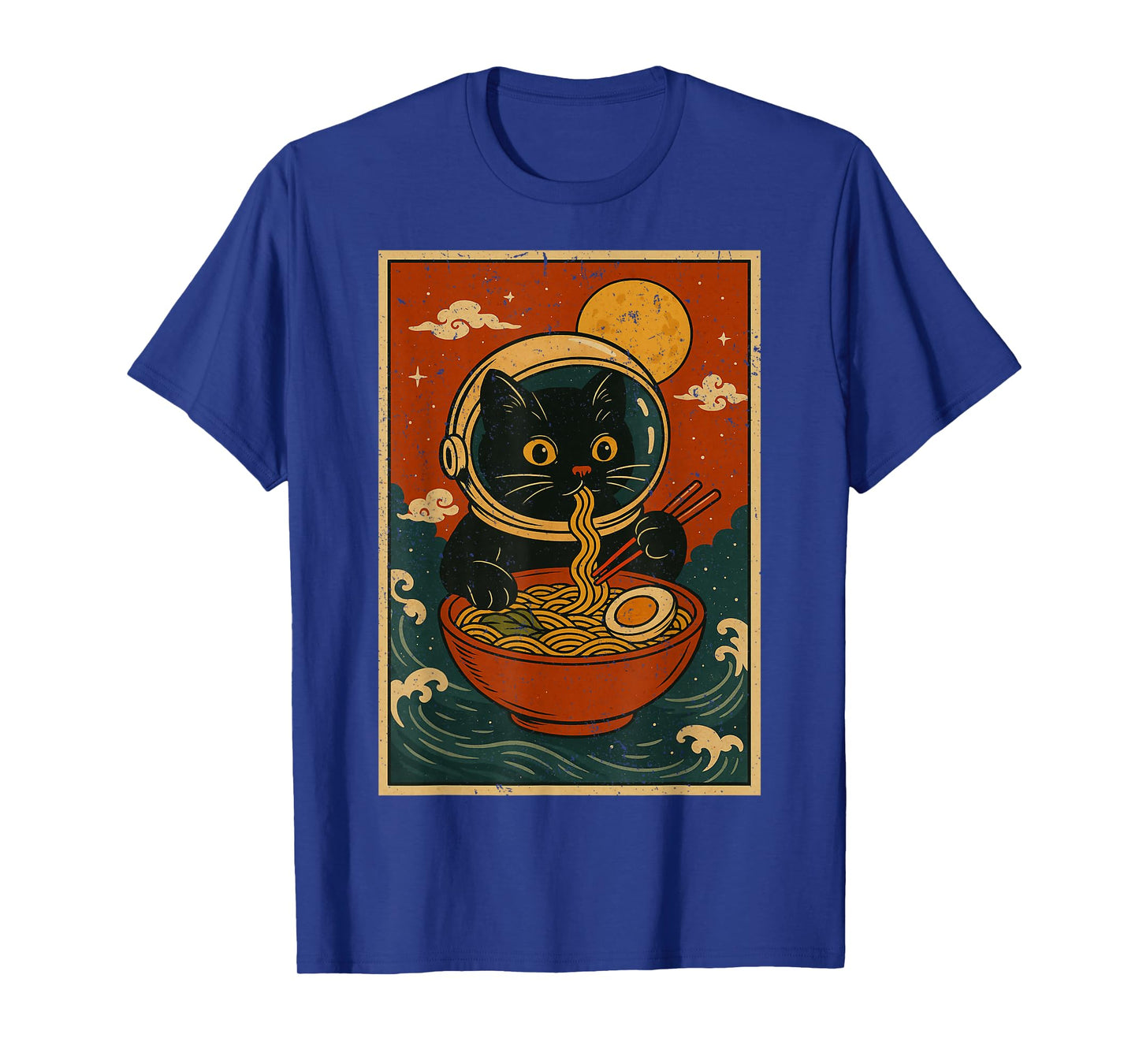 Astronaut Cat Ramen Japanese Graphic Tees Men Women Teens T-Shirt