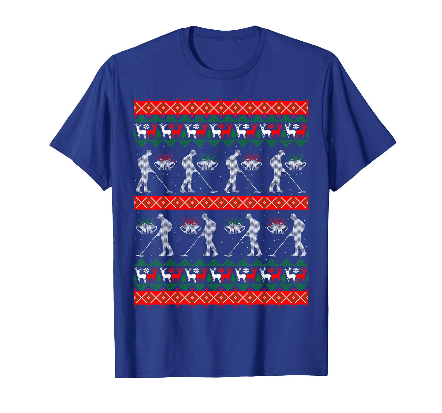 Funny Metal Detecting Xmas Ugly Sweater Gifts T-Shirt