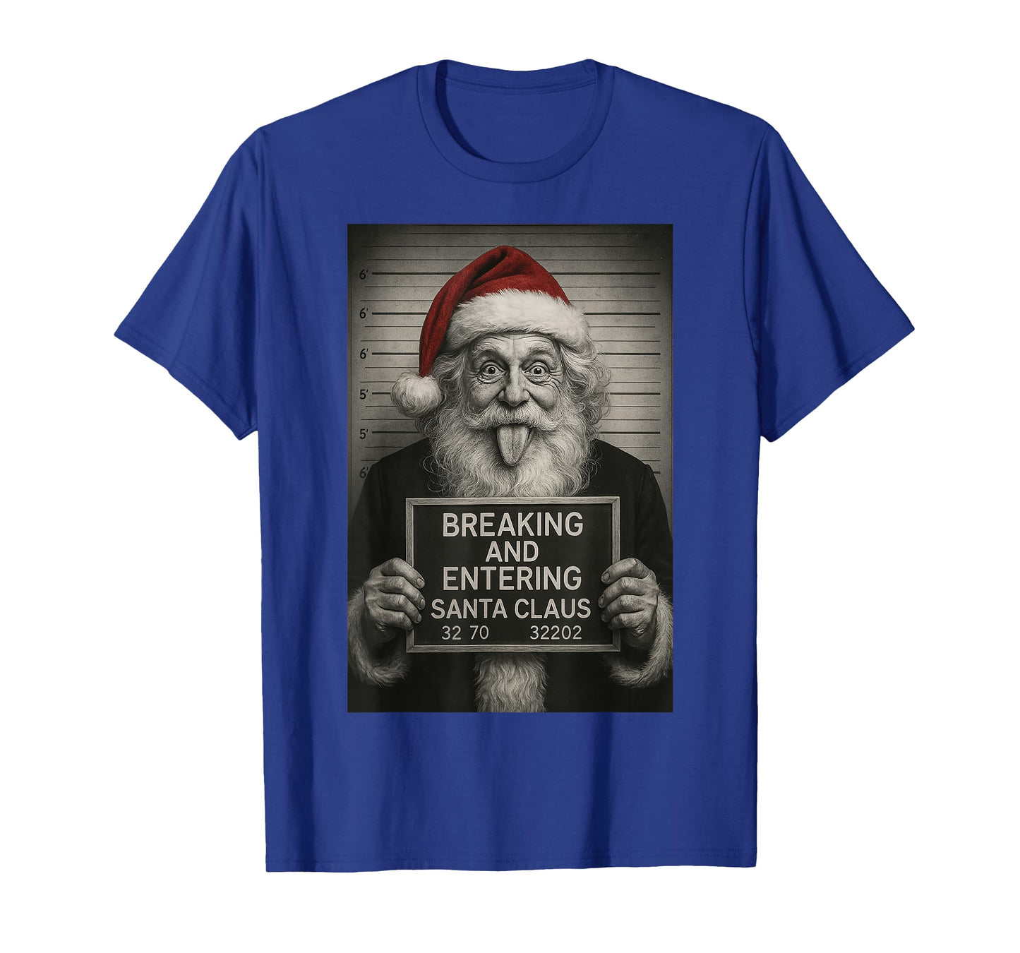 Funny Santa Claus Mugshot Christmas – Santa Xmas T-Shirt