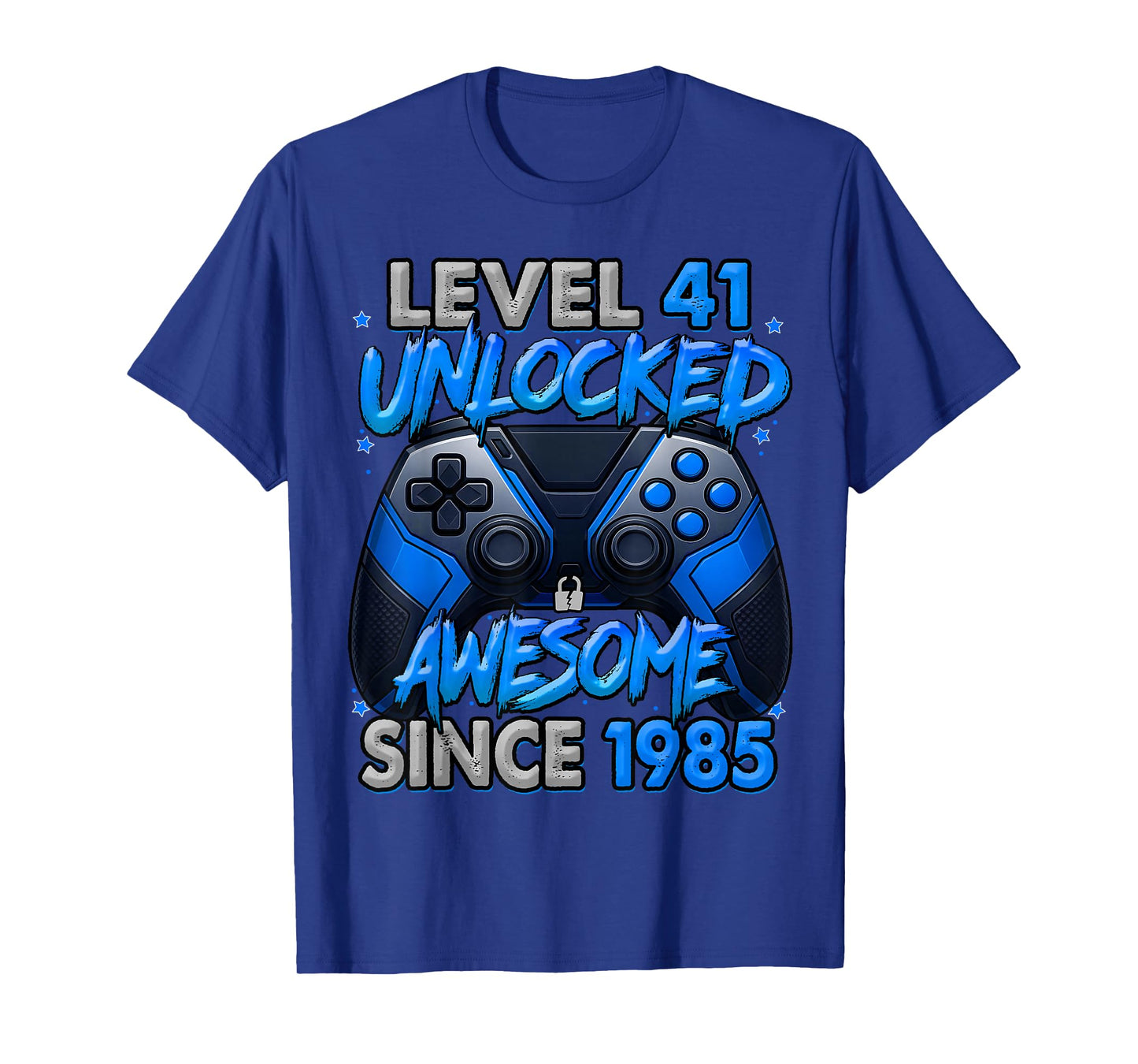 Level 41 Unlocked Awesome Since 1985 41st Birthday Gaming T-Shirt