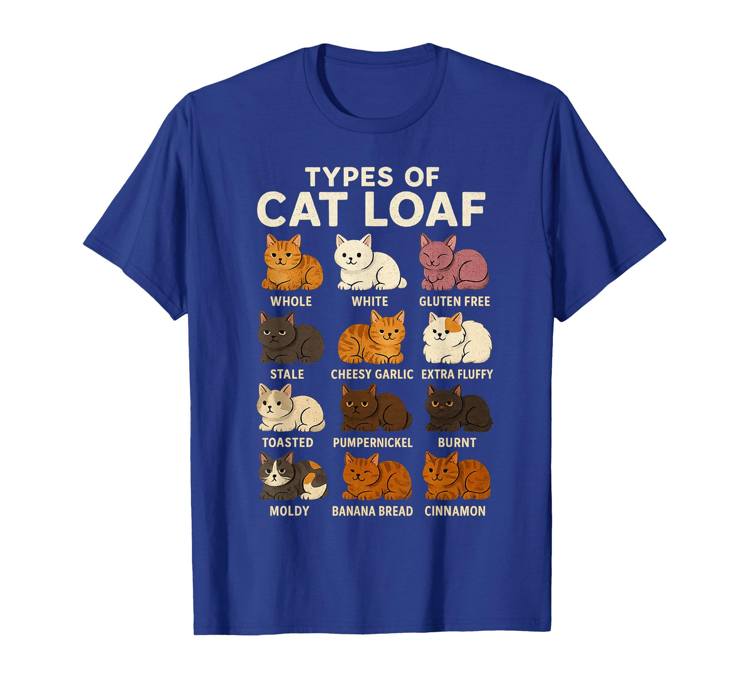 Types of Cat Loaf Cute Kitten Kawaii Cats, Cat Lover Girls T-Shirt