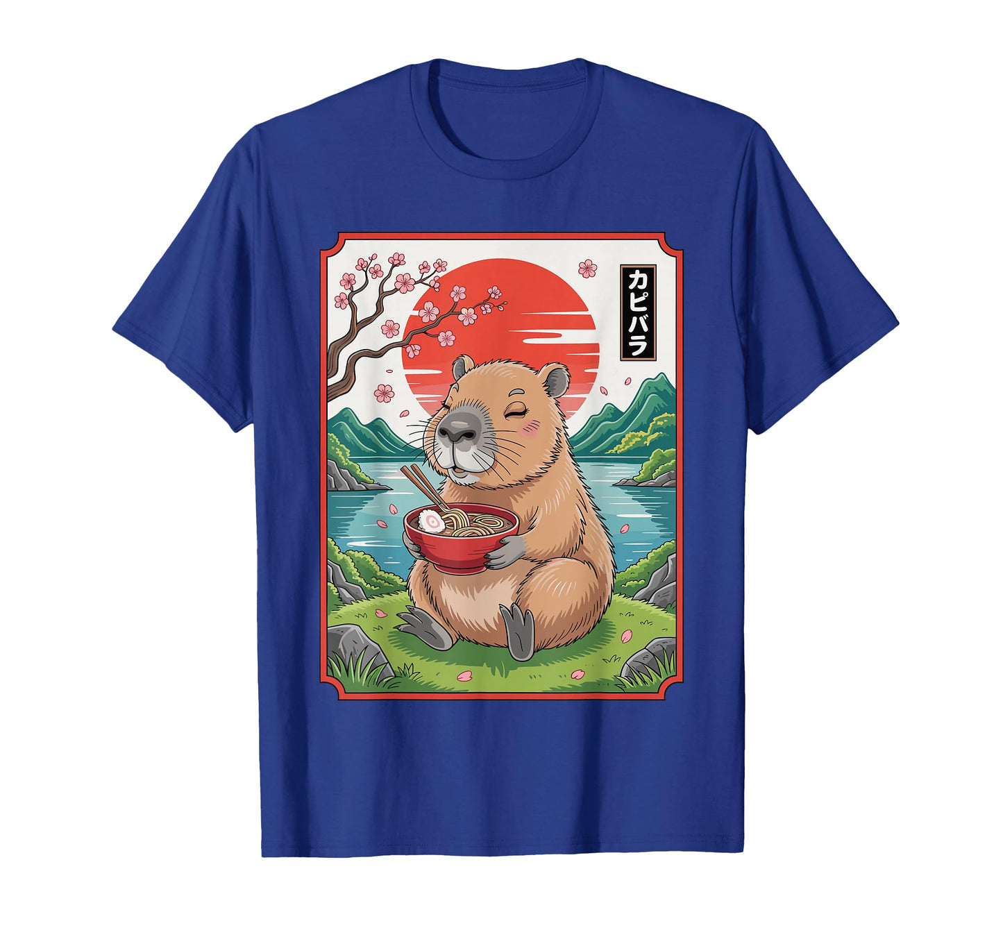 Kawaii Capybara Ramen Vintage Japanese Anime Lover Capy T-Shirt