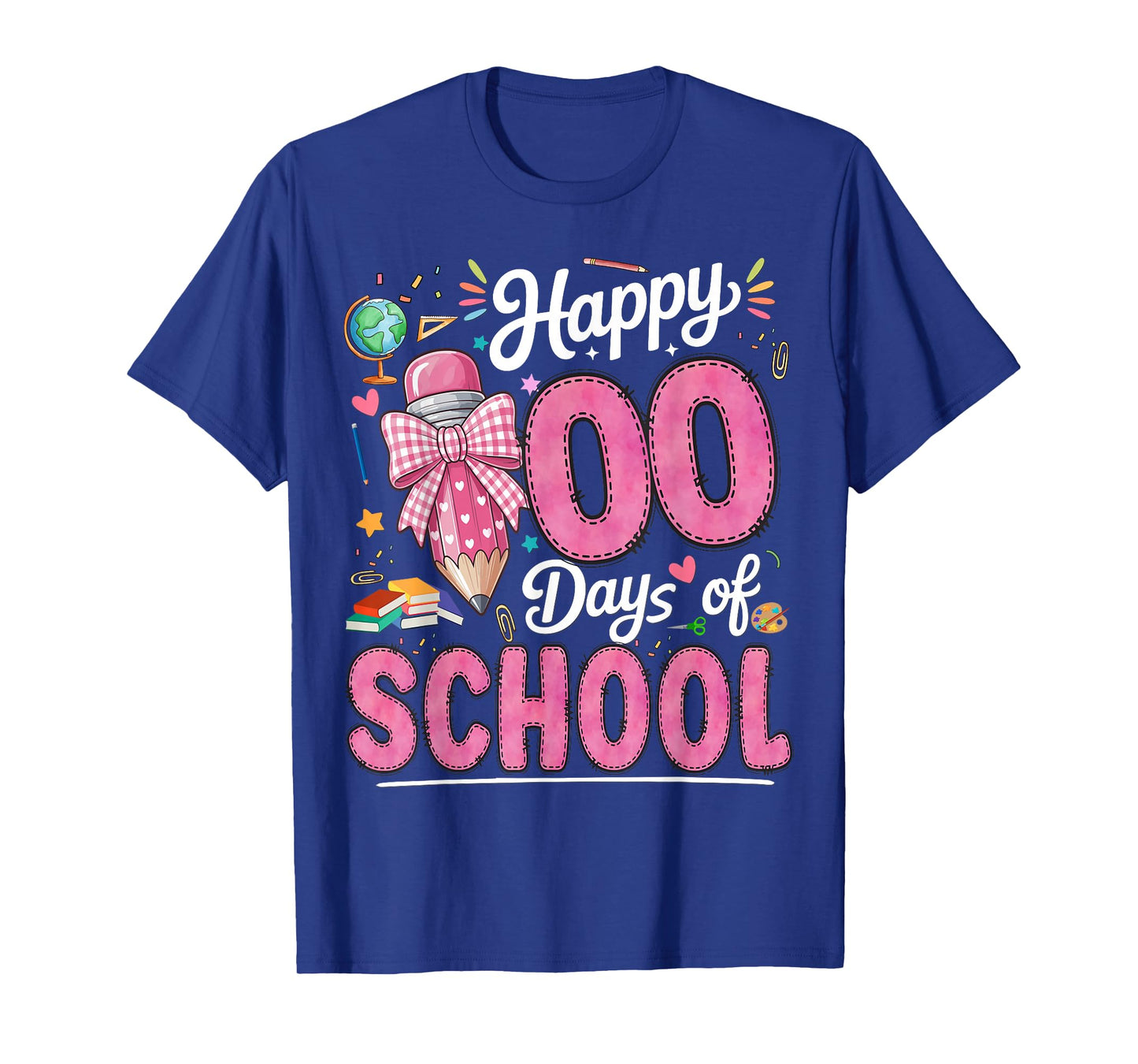 Happy 100 Days of School Teacher Girls Kids T-Shirt