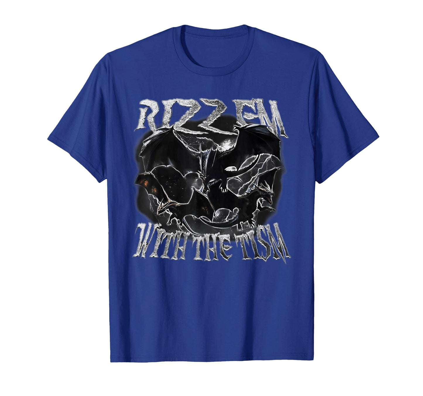 Autism Awareness Rizz Em with The Tism Meme Autistic Dragon T-Shirt