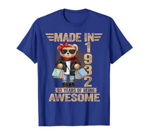 93 Year Old Made in 1932 Teddy Bear 93rd Birthday Women Men T-Shirt