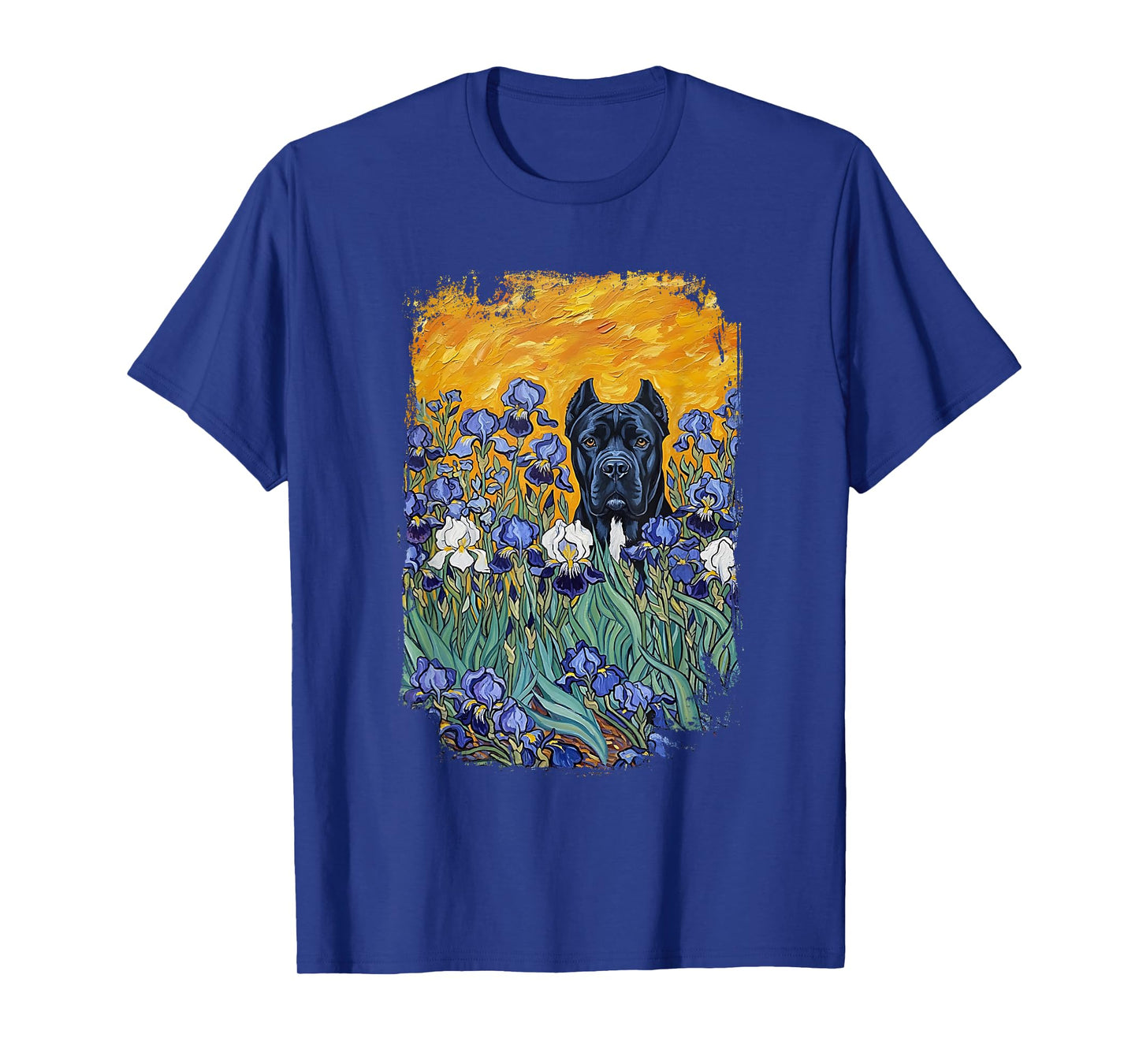 Cane Corso Italiano Retro Van Gogh Style Wildflower T-Shirt