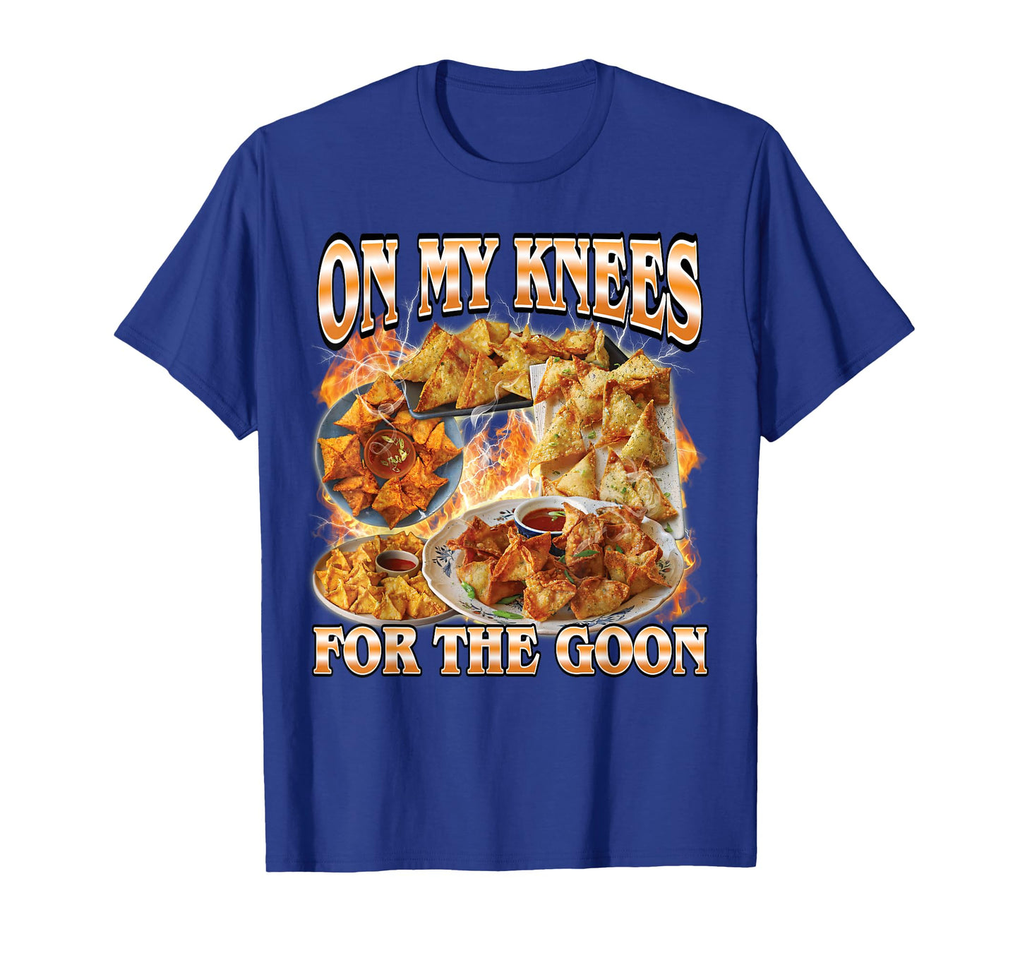 On My Knees Funny Crab Rangoon Meme Bootleg T-Shirt