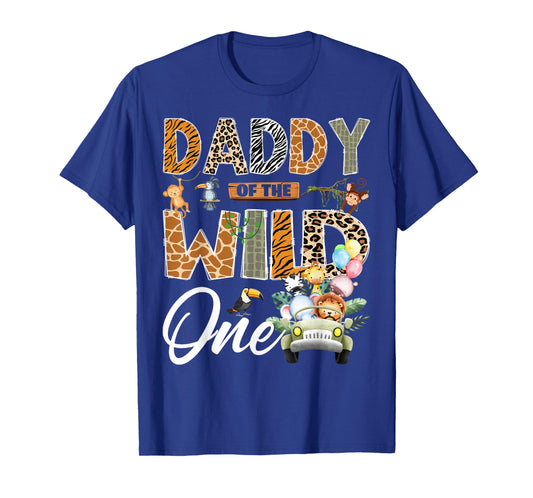 Daddy of The Wild One 1st Birthday Boy Safari Jungle T-Shirt