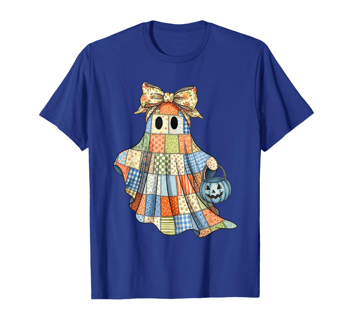 Patchwork Quilter Fall Ghost Bow Quilt Block Autumn Quilting T-Shirt