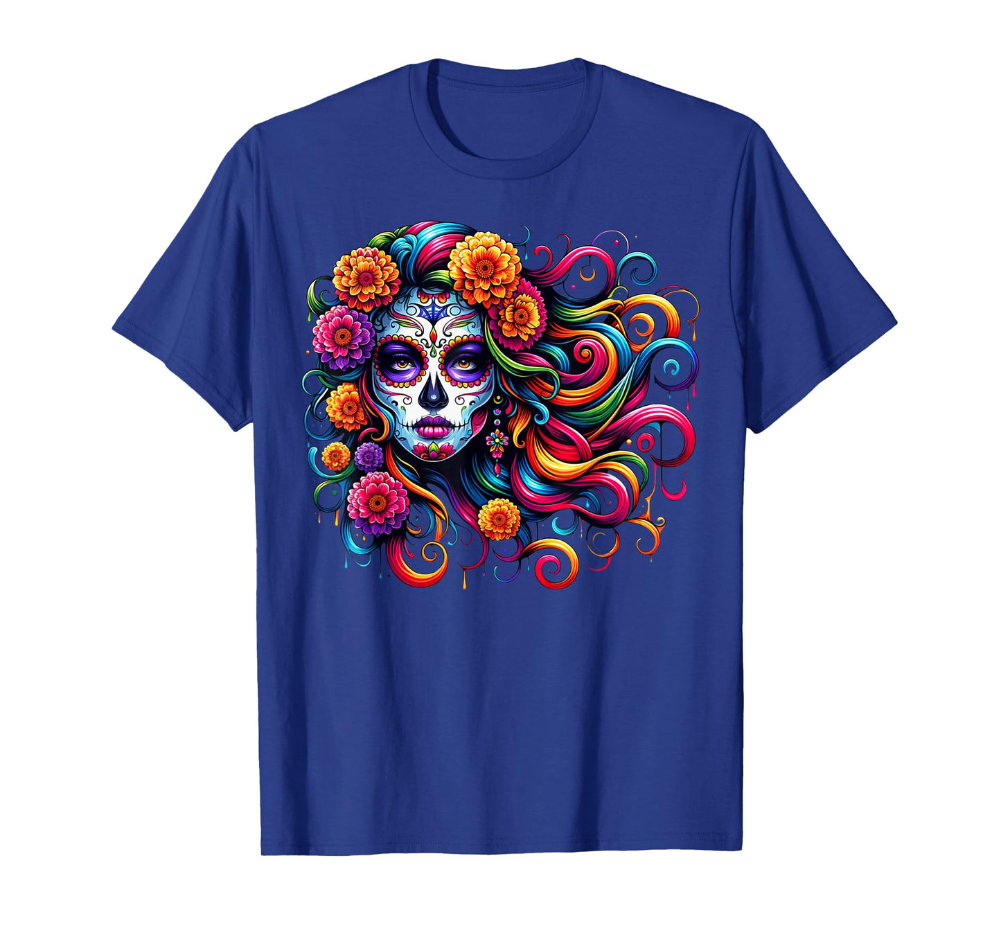 Dia De Muertos La Catrina Day of The Dead Sugar Skull Women T-Shirt