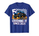 5th Birthday Monster Truck 5 Year Old Boys Party Born 2021 T-Shirt
