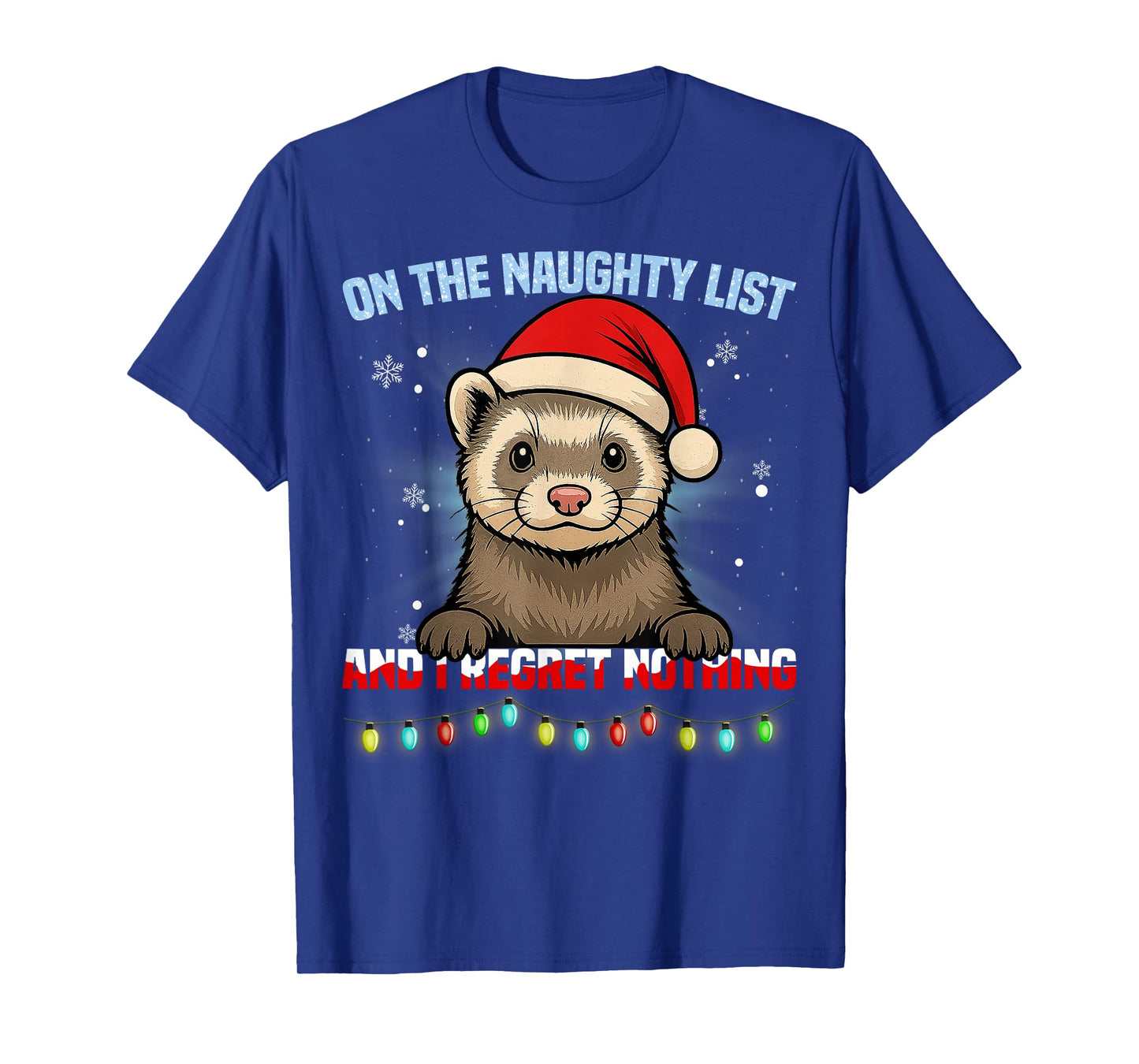 Funny Ferret Christmas Santa Hat Xmas Gifts Men Women Kid T-Shirt