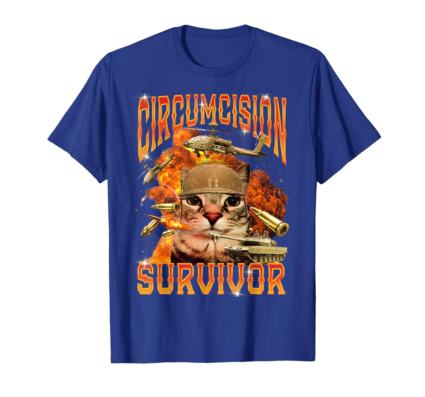 Circumcision Survivor Cat Meme Funny T-Shirt