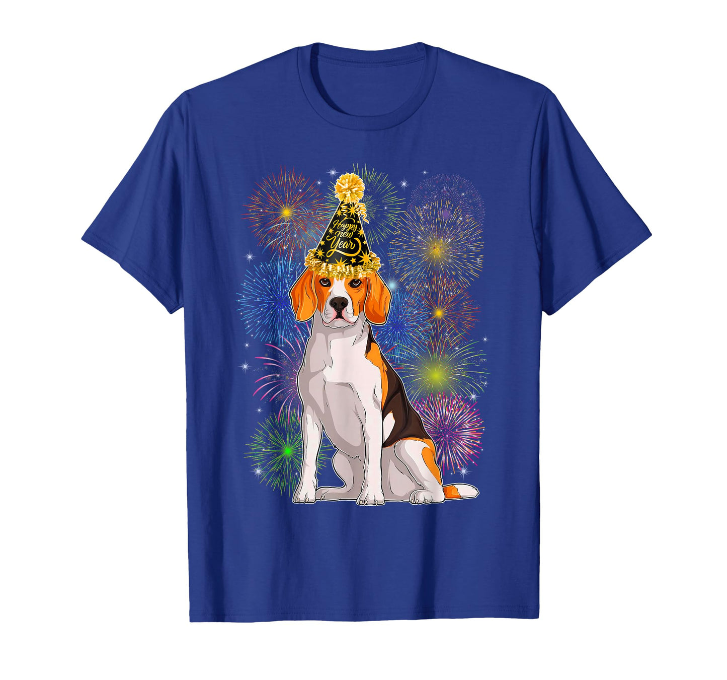 Happy New Year 2026 Beagle Dog Party Hat New Years Eve Party T-Shirt