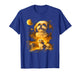 Vintage 90s Shih Tzu Howling at The Moon Funny Dog Graphic T-Shirt