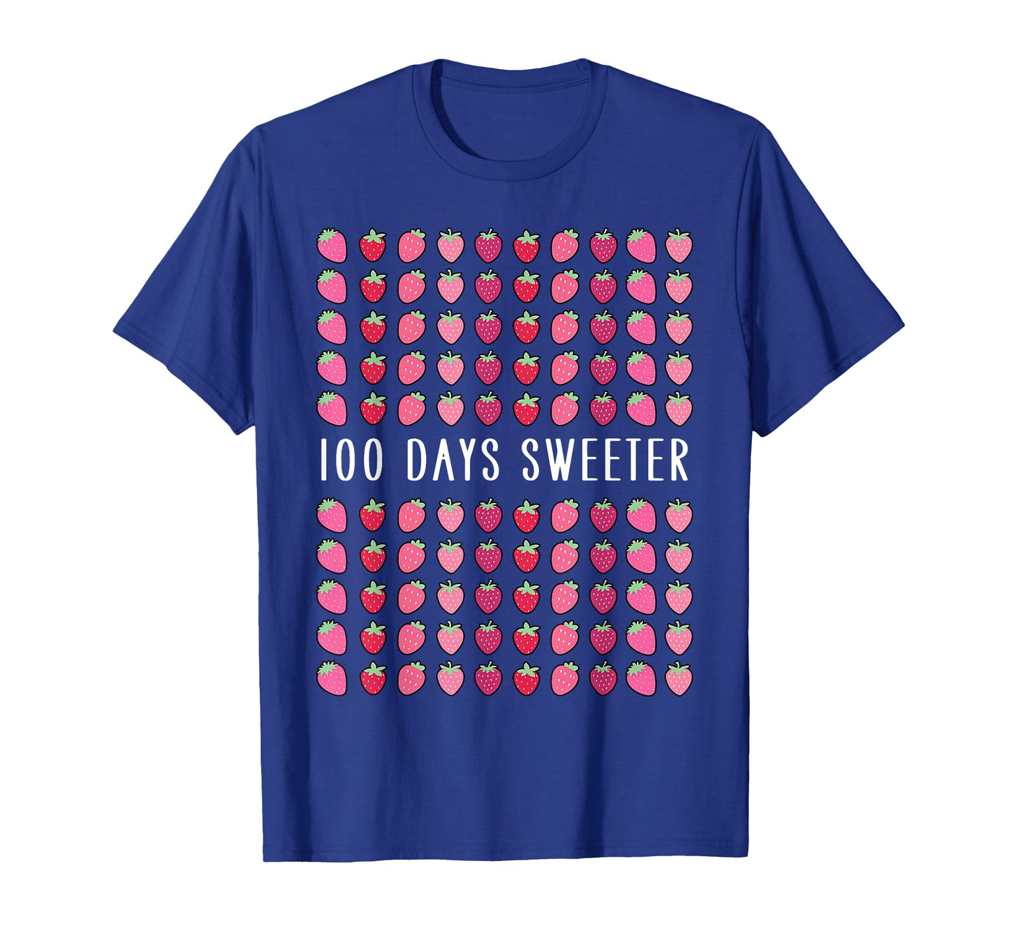100 Days Sweeter Strawberry 100 Days of School Teacher Kids T-Shirt