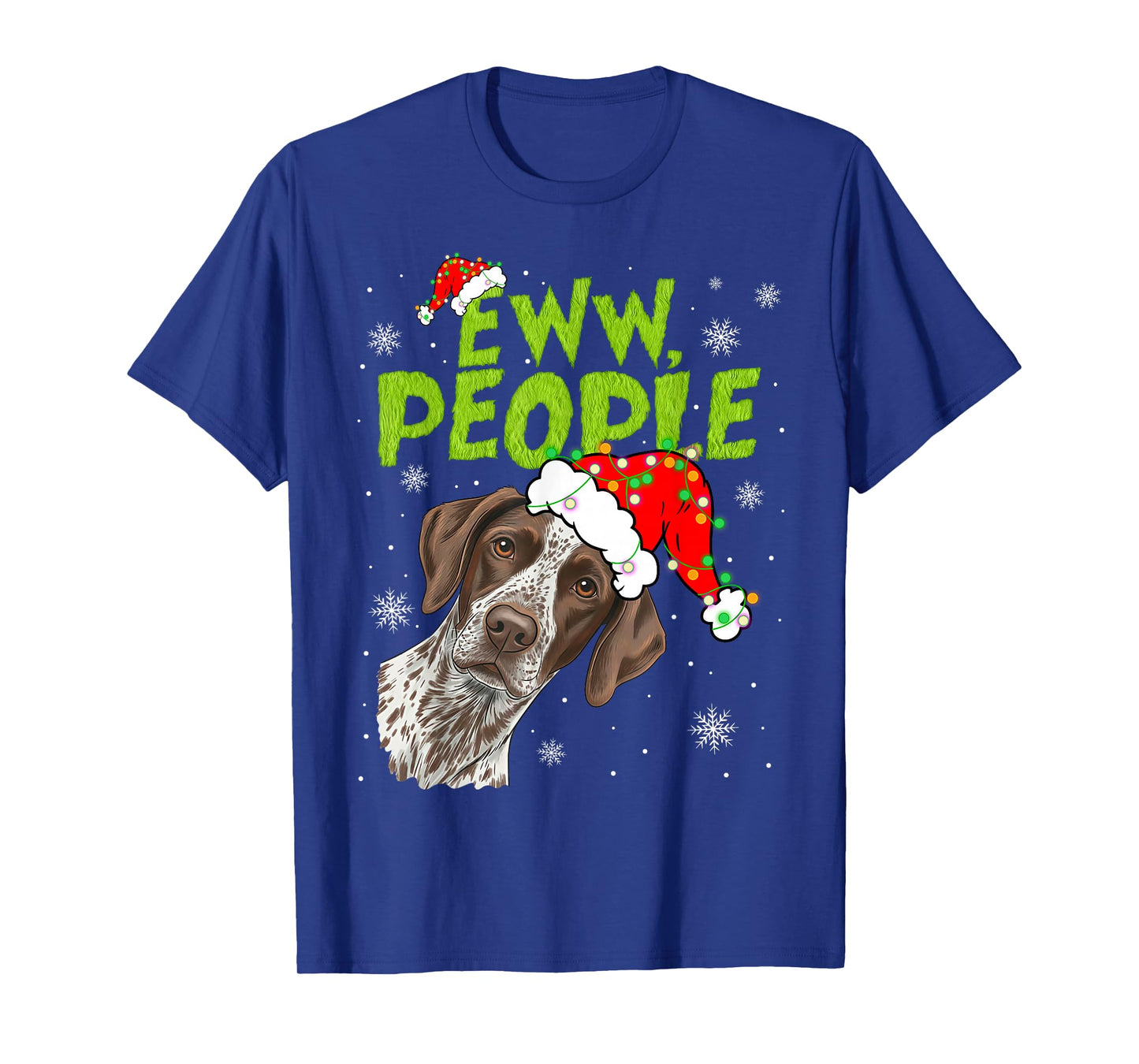 Funny Xmas Ew People GSP Dogs Lover Pajamas Men Women Kids T-Shirt