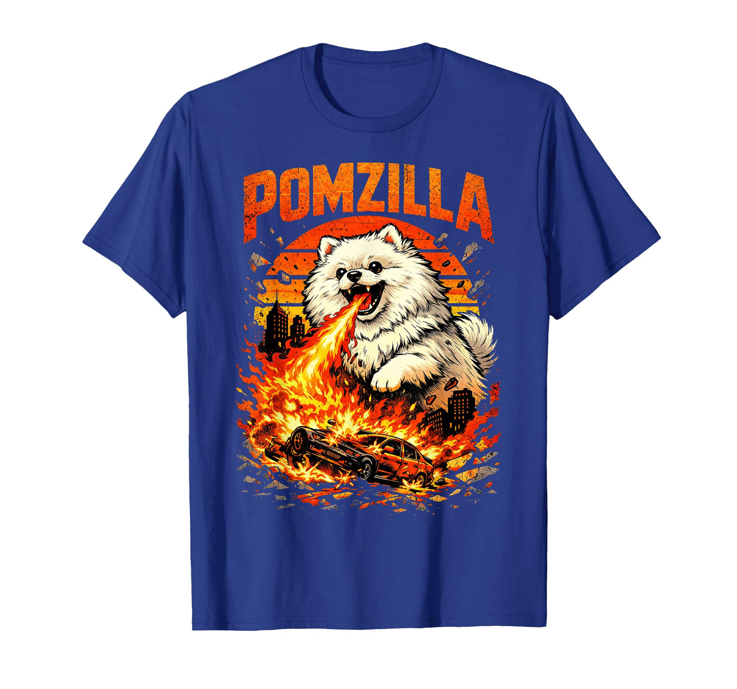 Pomzilla Pomeranian Dog Lover Vintage Monster Pom Dog T-Shirt