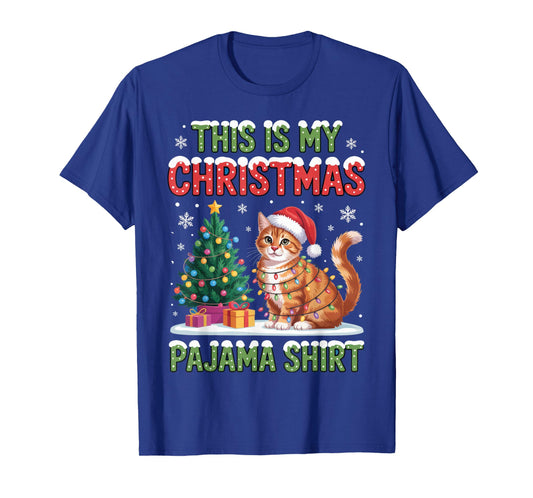 This is My Christmas Pajama Shirt Cat Lovers Holiday Fun T-Shirt