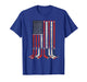 USA Flag Hockey Sticks Patriotic Ice Hockey Player Men Boys T-Shirt