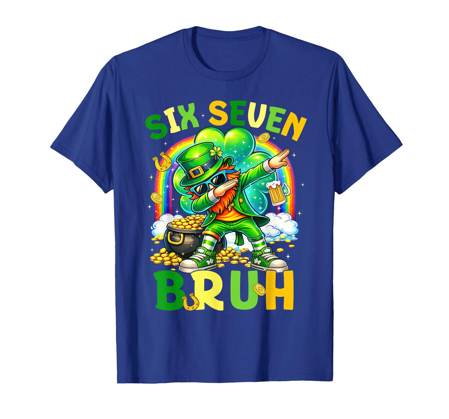 St Patrick's Day Six Seven 67 Bruh Meme Dabbing Leprechaun T-Shirt