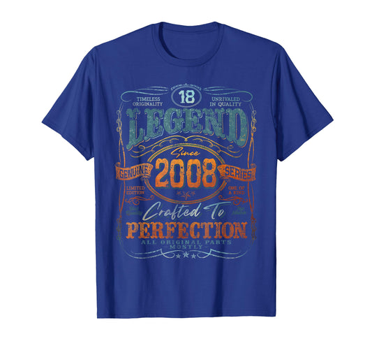 Vintage 2008 Limited Edition Shirt 18 Year Old 18th Birthday T-Shirt