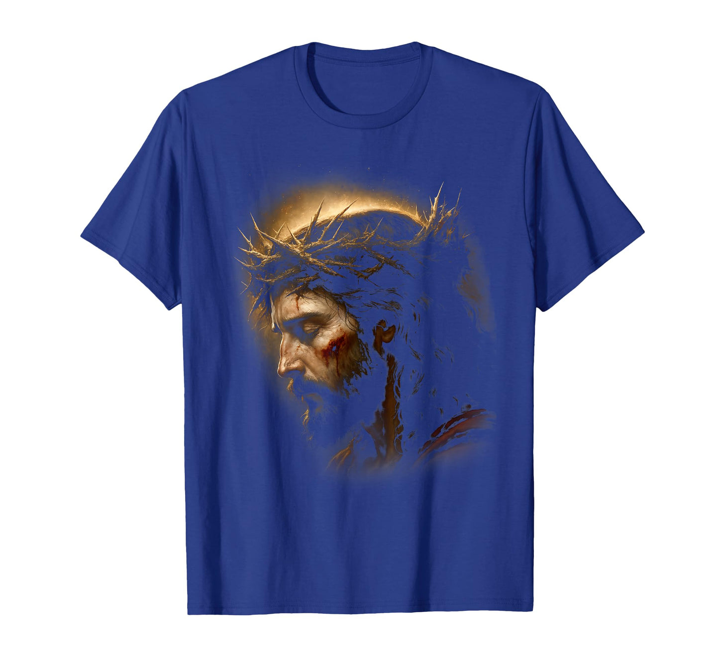 Jesus Christian Face Crown of Thorns Religious Faith T-Shirt