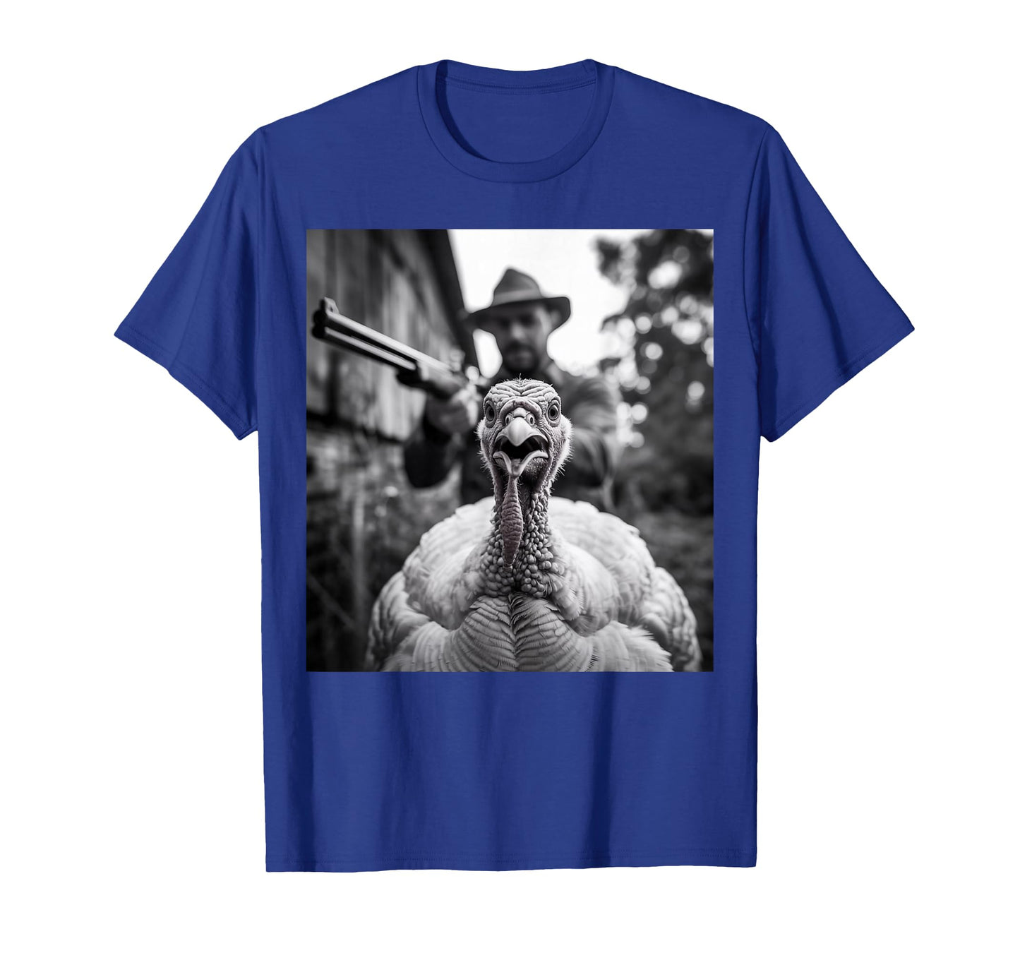 Funny Thanksgiving Turkey Selfie Escaping Christmas T-Shirt