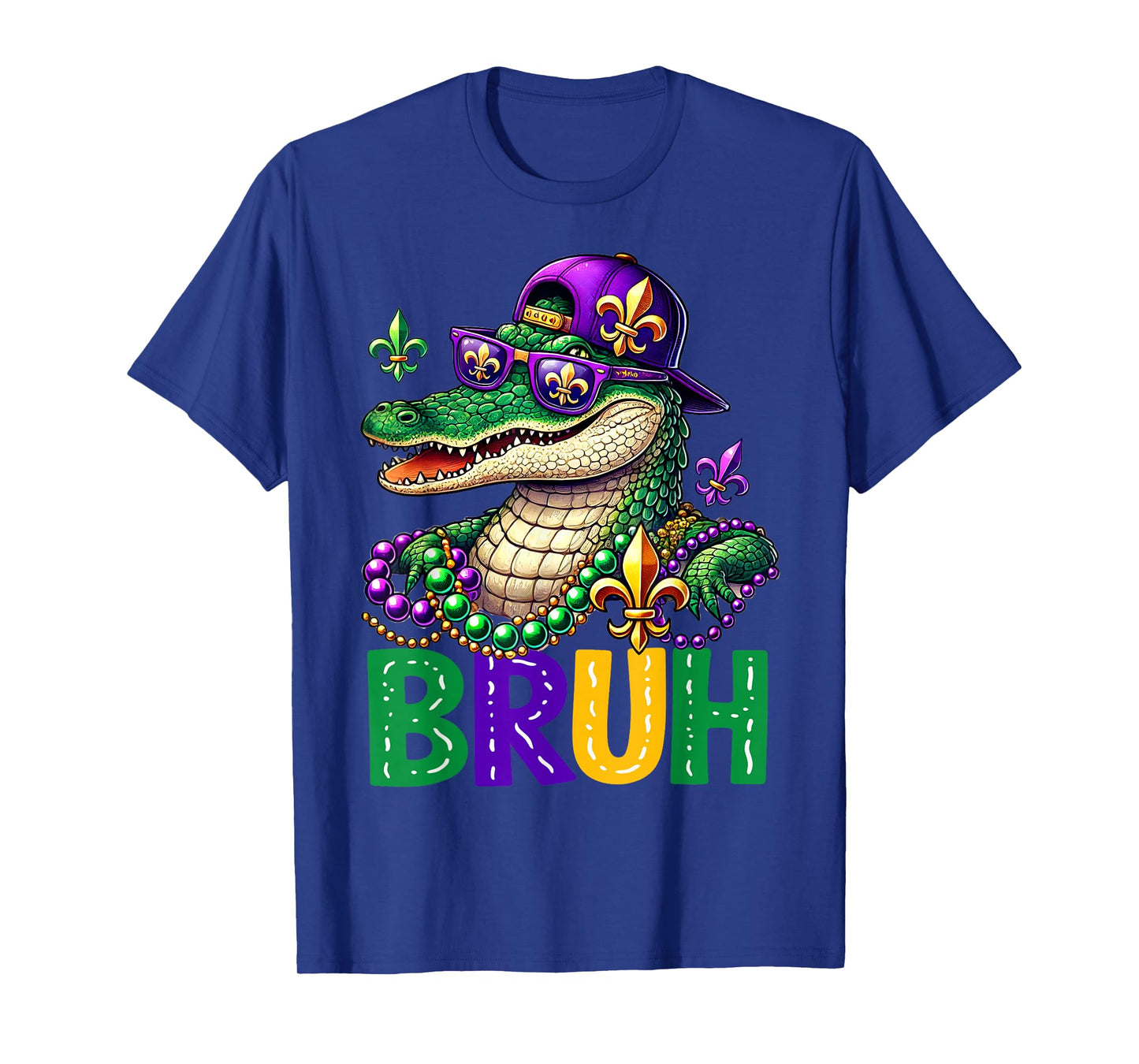 Mardigator Alligator Bruh Mardi Gras Costume Teens Boys Kids T-Shirt