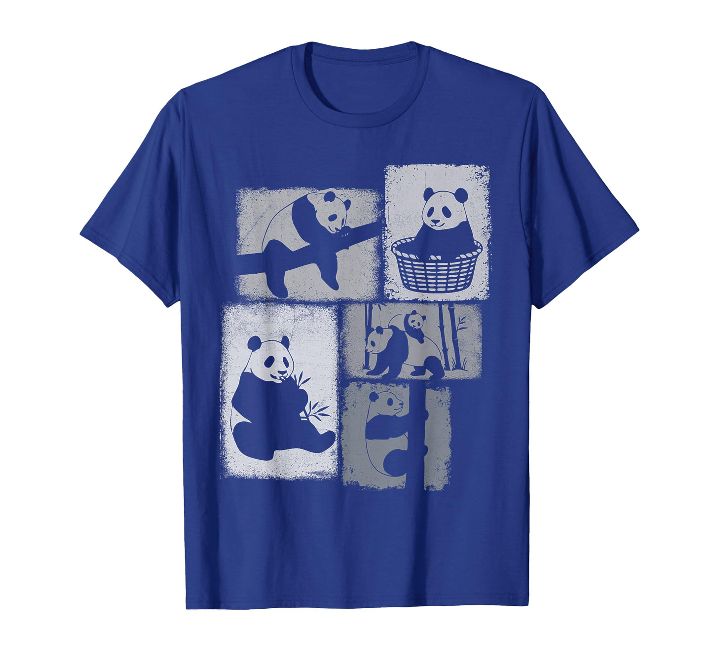 Panda Vintage Collage Bamboo Animal Lover T-Shirt