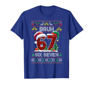 67 Bruh Meme Six Seven Christmas Ugly Sweater Kids Boys T-Shirt