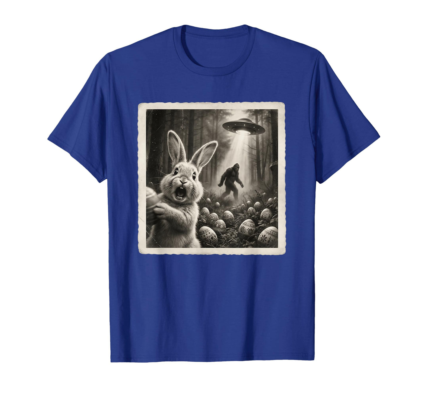 Funny Easter Bunny & Easter, Selfie Bigfoot & UFO, Easter T-Shirt