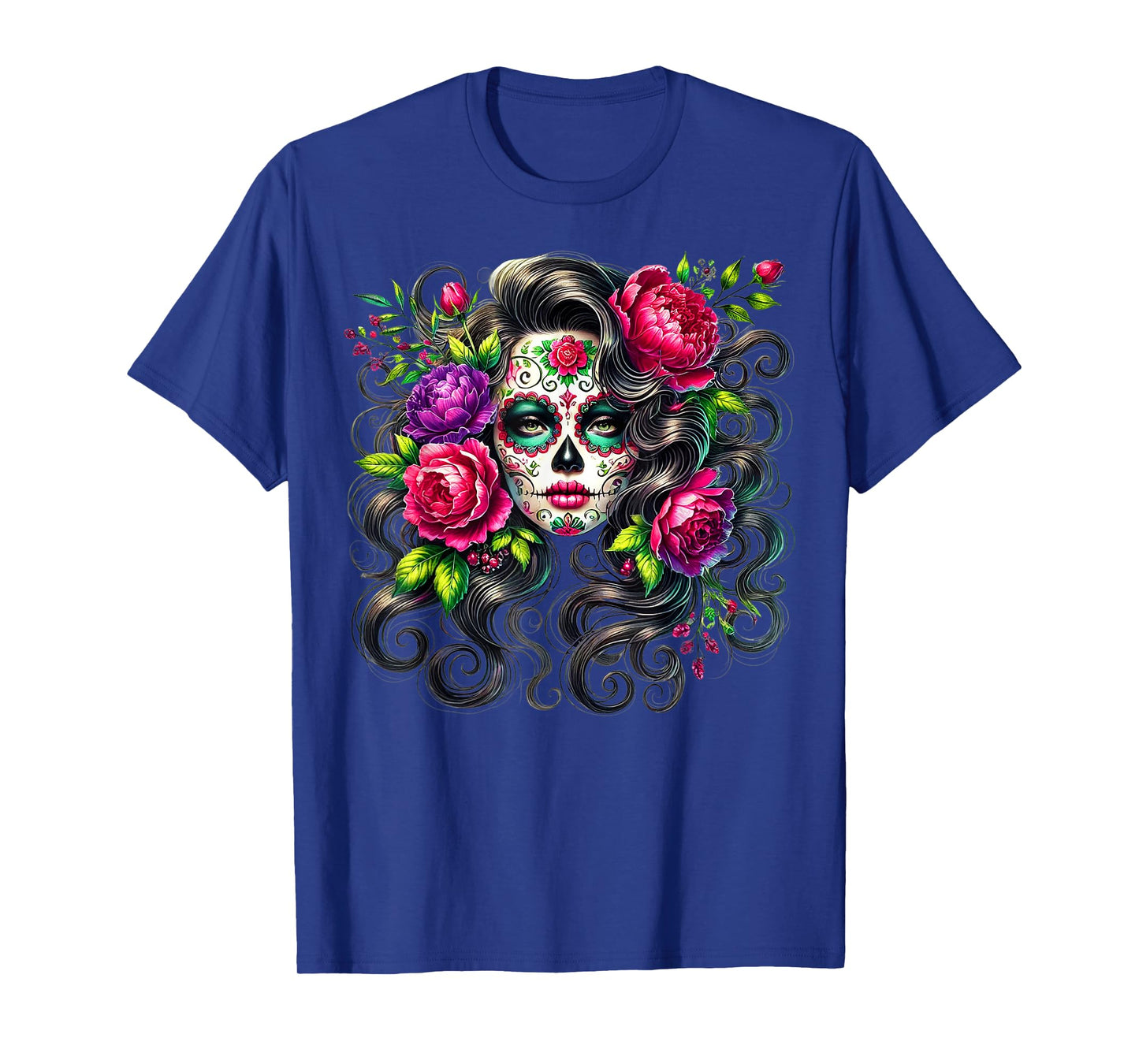 Dia De Muertos La Catrina Day of The Dead Sugar Skull Women T-Shirt