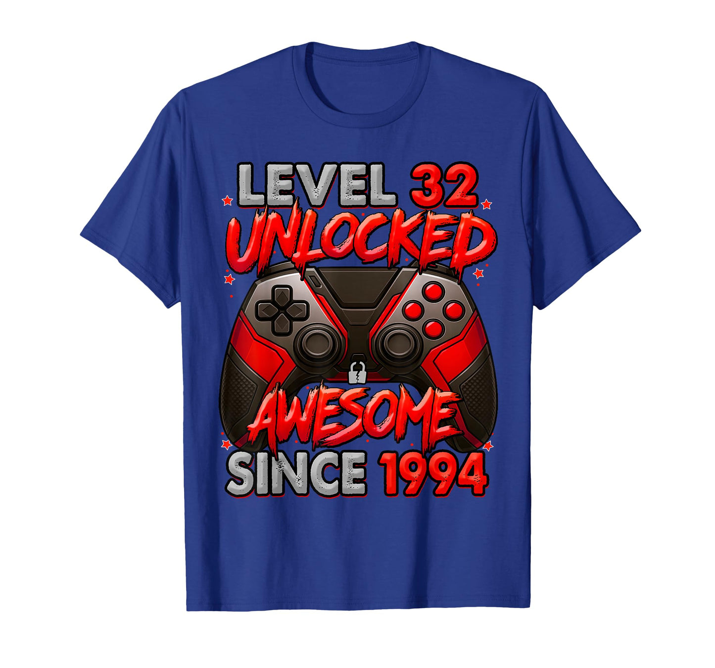Level 32 Unlocked Awesome Since 1994 32nd Birthday Gaming T-Shirt
