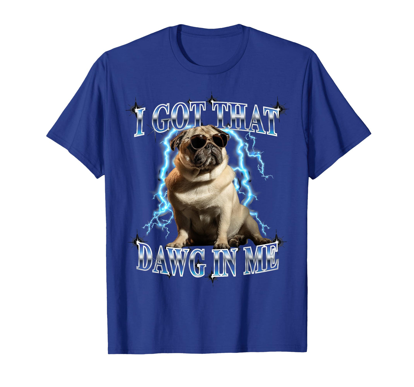 Funny Mens & Womens Retro Vintage Heavy Metal Pug Dog Lover T-Shirt