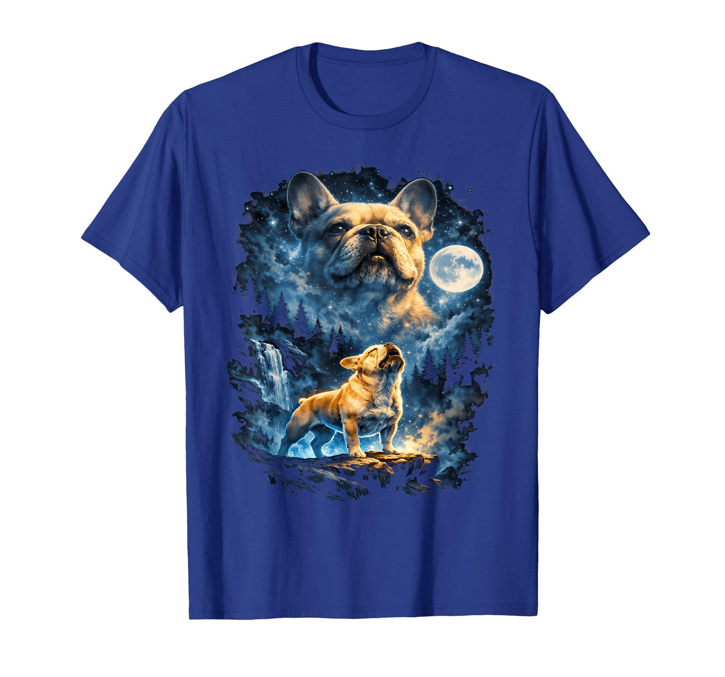 Frenchie Howling At The Moon T-Shirt