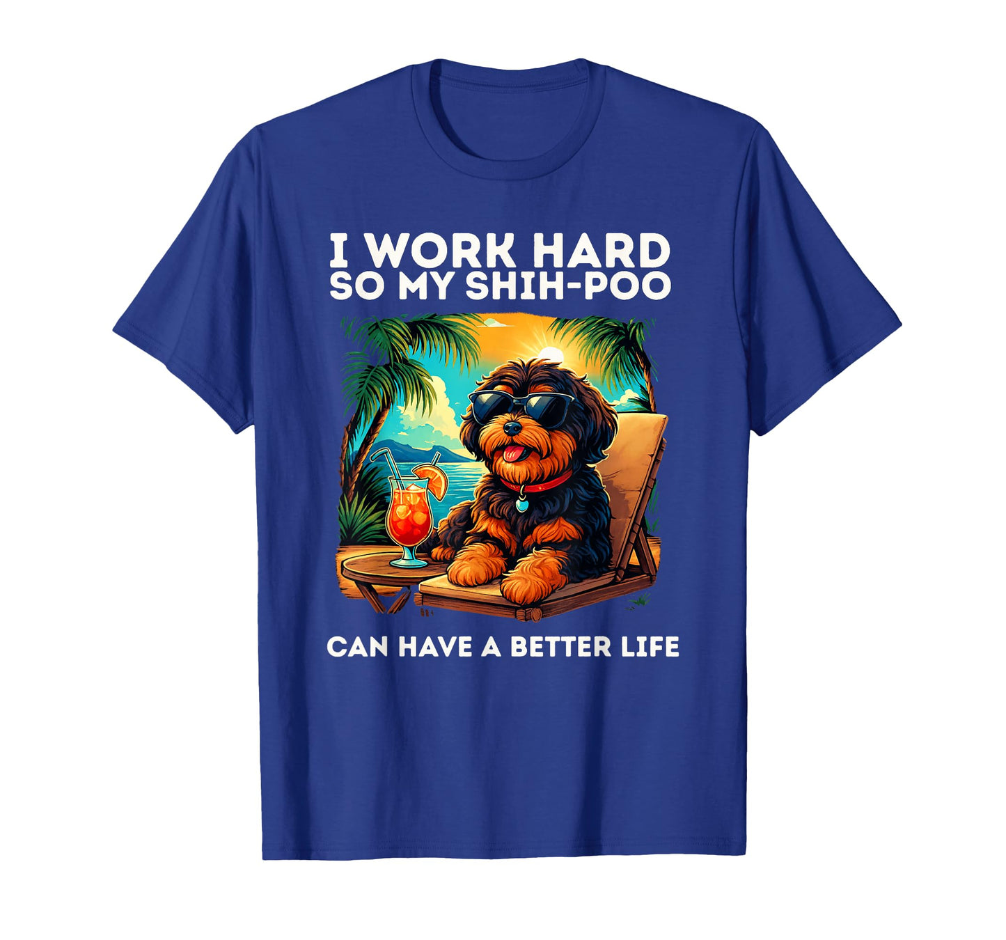 Shih Poo Lover Design Funny Shih Poo Dog T-Shirt