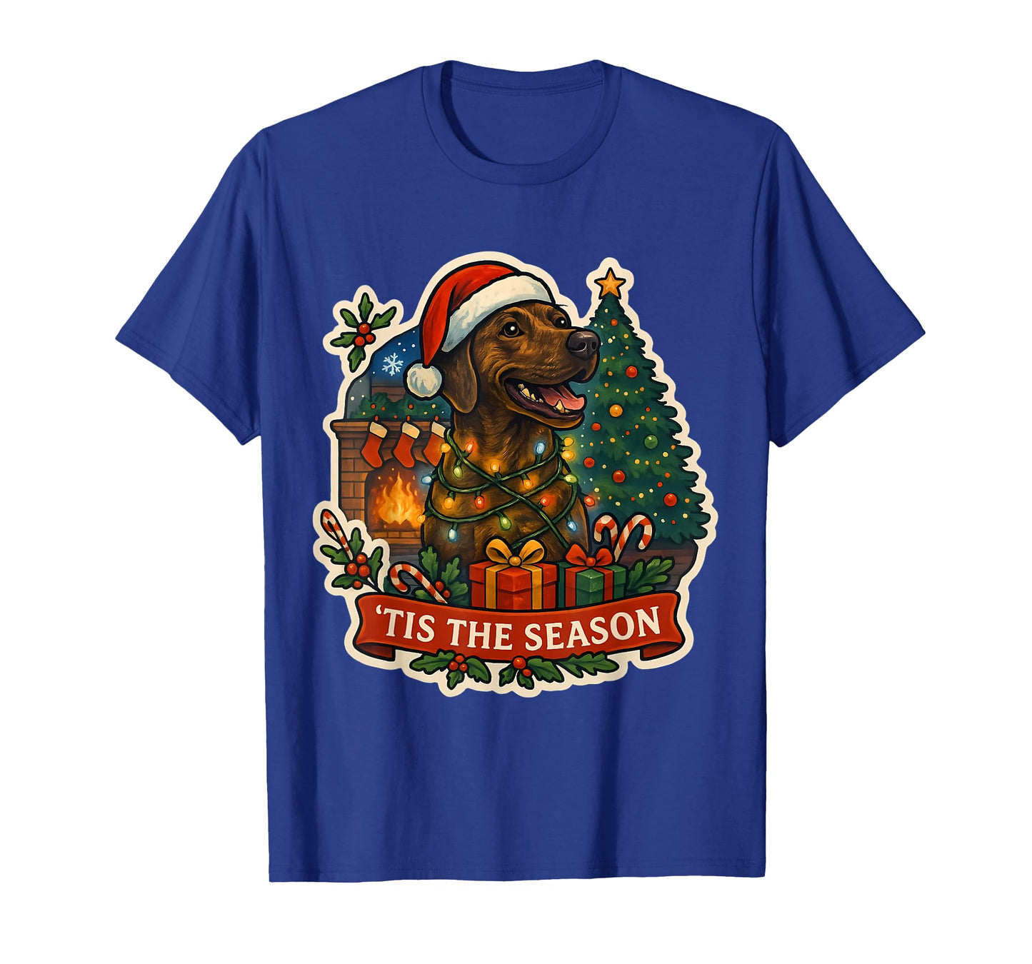 Tis The Season Plott Hound Dog Merry Christmas Mom Dad Xmas T-Shirt